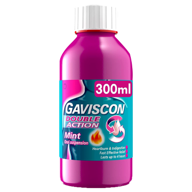 Gaviscon Double Action And Get Fast Dual Relief Mint Liquid - 300ml